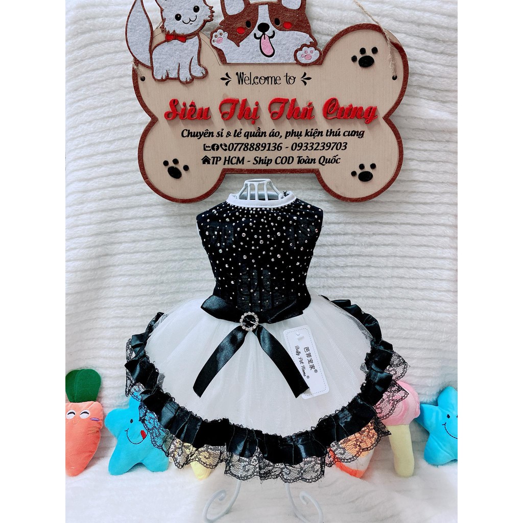 ❌HOT HOT❌ Đầm xoè màu đen kiêu sa : váy chó mèo thú cưng