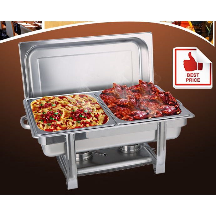 Nồi hâm buffet điện nắp rời 1-2-3 khay - chân hàn liền - chuyên khách sạn nhà hàng - inox cao cấp