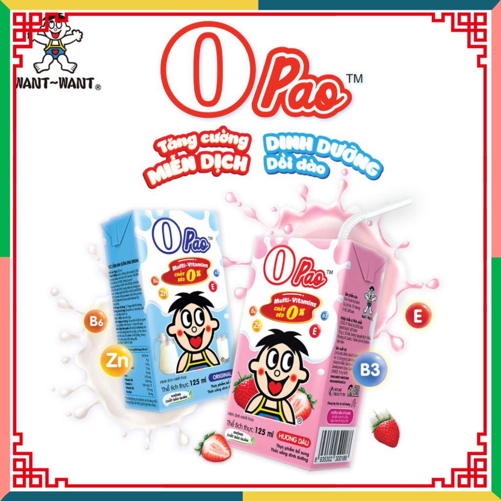 Sữa hoa trái dưỡng chất OPao - Lốc 4 Hộp ( Đại lý Ngọc Toản)