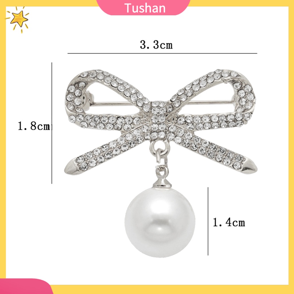 Trâm Cài Áo Hình Nơ Có Đính Đá Cho Nữ