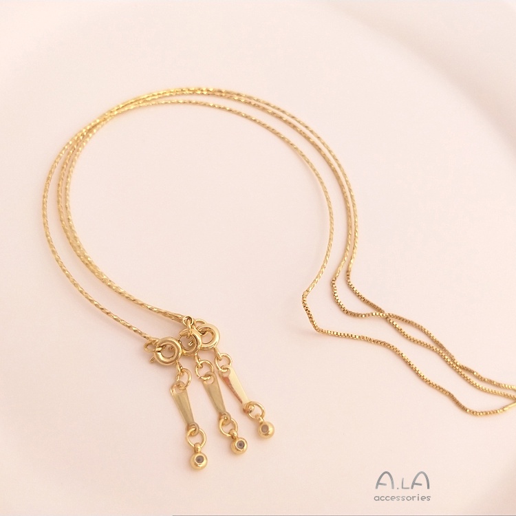 Vòng Đeo Tay Bằng Đồng Mạ Vàng 14k Nhiều Màu Sắc Có Thể Điều Chỉnh diy