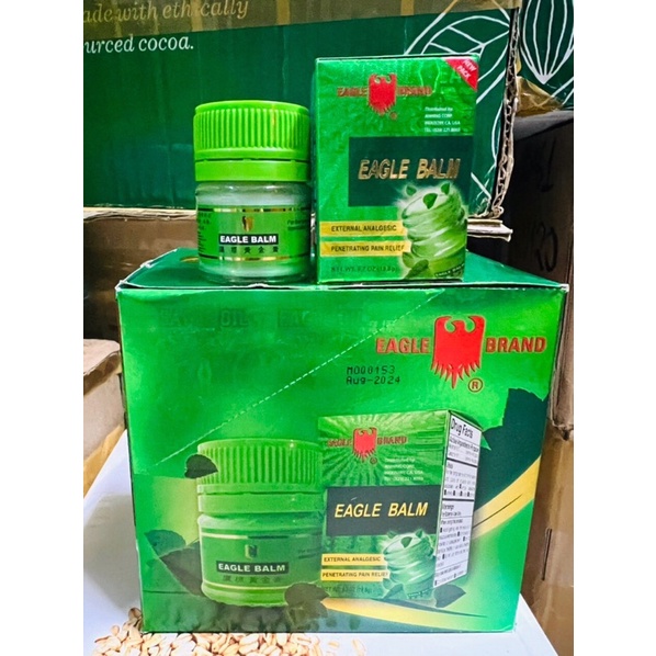 (Dt 2024) Nguyên Lốc 12 Chai Dầu cù là xanh Con Ó Eagle Balm 20g - Indonesia cho thi trường Mỹ
