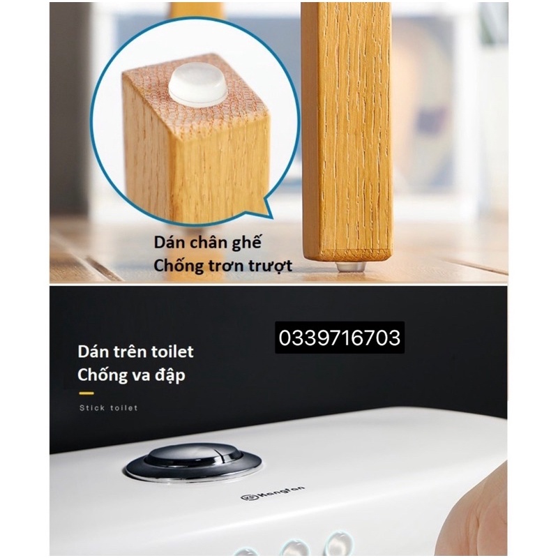 Set 32 nút silicon tự dán giúp chống va đập cạnh cửa tủ tiện dụng