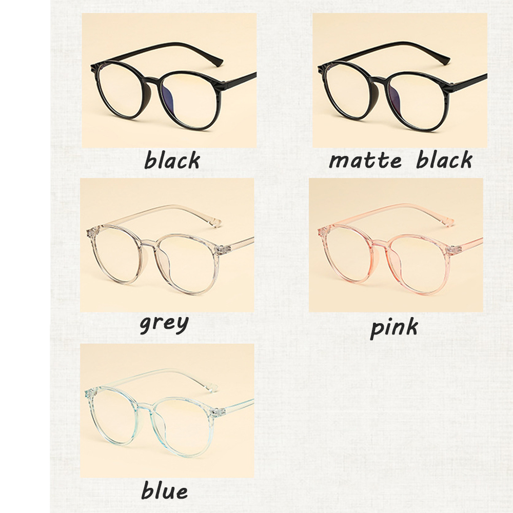 Mắt kính gọng tròn trong suốt siêu nhẹ với tròng có độ nét cao giảm mỏi mắt