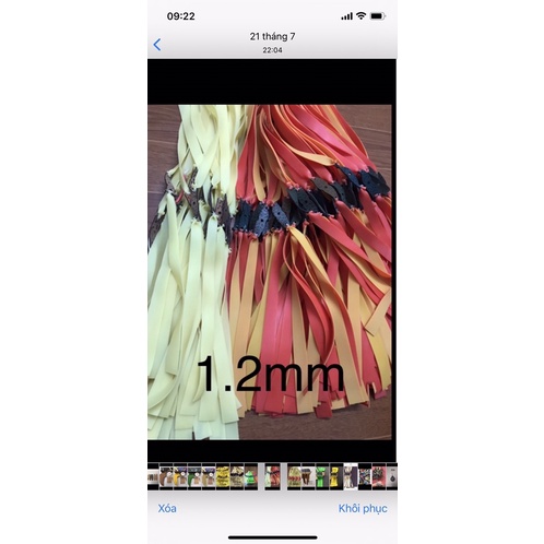 Dây thun 1.2mm latex trong dài 25cm