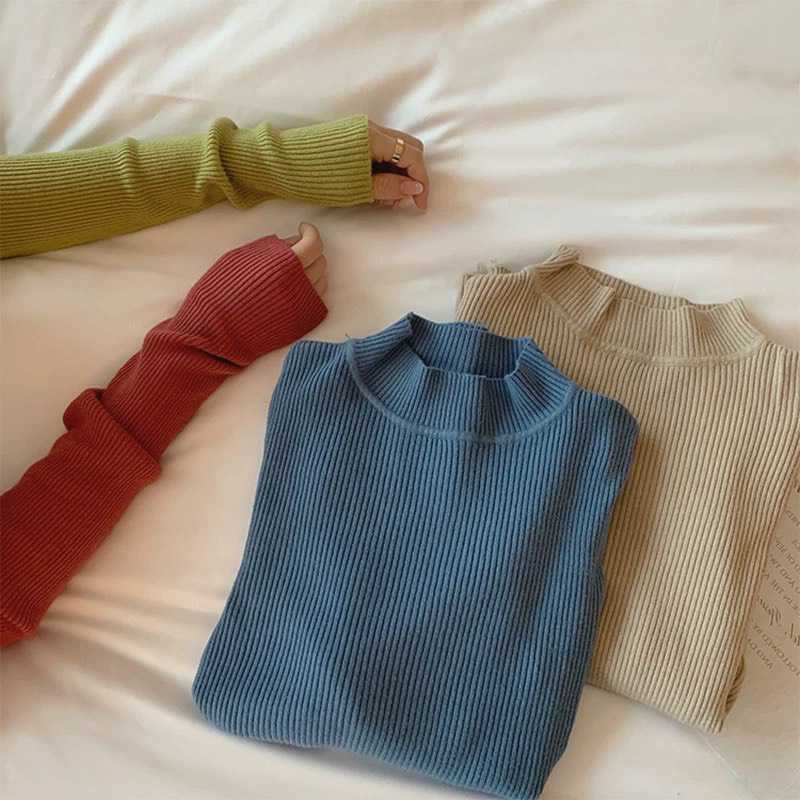 Áo len nữ tay dài cổ cao form đẹp thu đông ulzzang thời trang Fmstyle Saigon 21ALU10P21502 | BigBuy360 - bigbuy360.vn