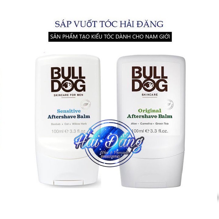 [ Chính Hãng UK ] Kem dưỡng râu &amp; da sau cạo râu Bulldog Aftershave Balm  | Original Sensitive cho da thường và nhạy cảm