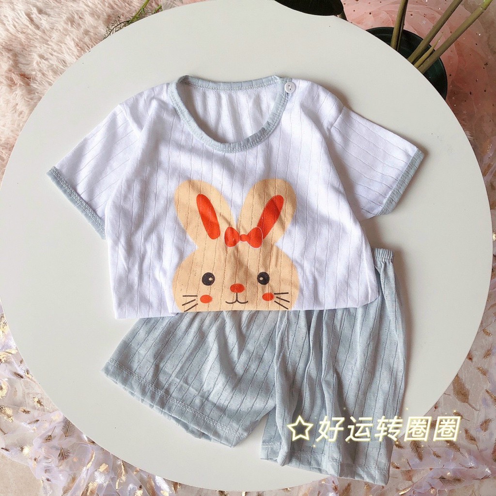 Bộ cotton giấy cài vai Mẫu Mới cho bé sơ sinh 3-14kg - 𝐁𝐎𝟐