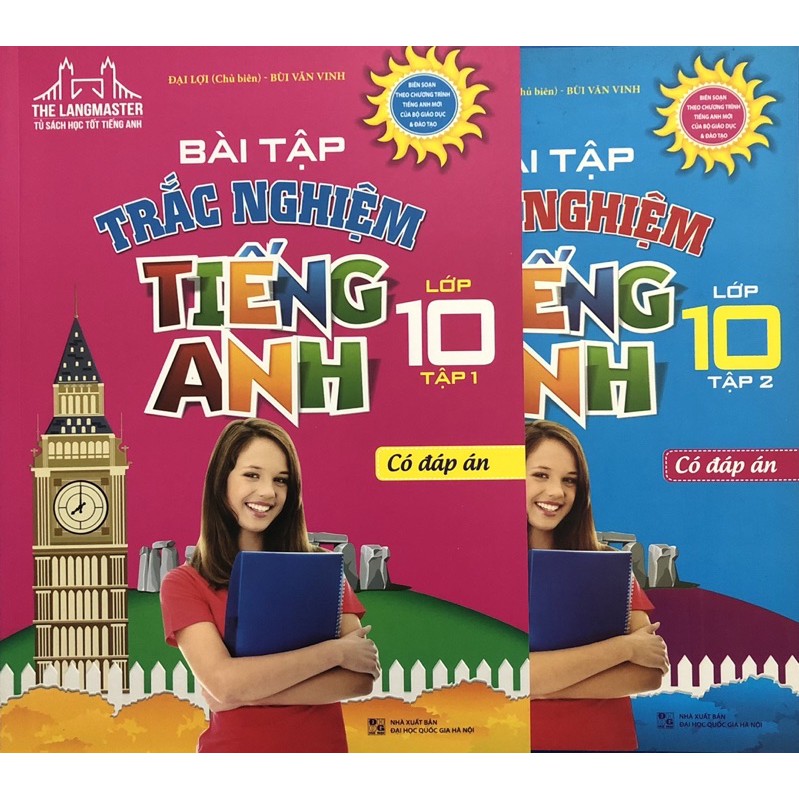 Sách - Bài tập trắc nghiệm tiếng anh lớp 10 (Combo 2 tập)