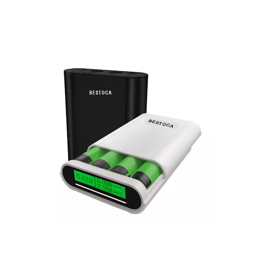 Box Sạc Dự Phòng 4 Cell BESTOCA M4 Có Màn Hình Led - Hàng chính hãng
