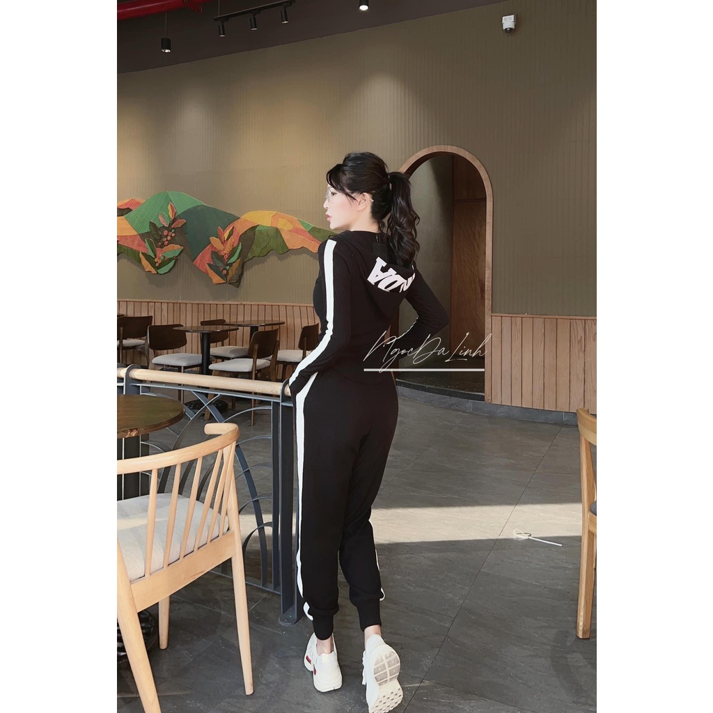 Đồ bộ nữ len tăm sang chảnh đi chơi  lên form cực chuẩn, bộ thể thao cho nữ