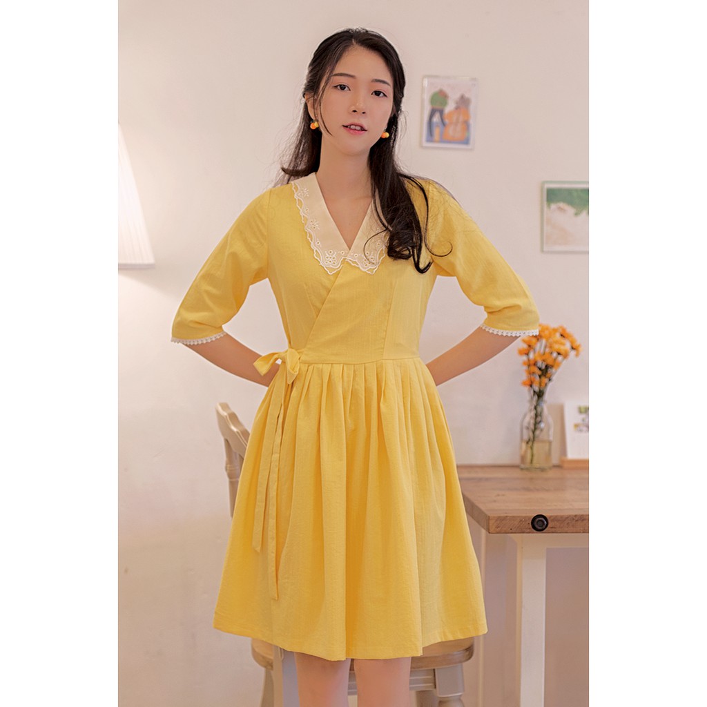 Sumire Store Đầm Hàn Quốc Naeun Vàng