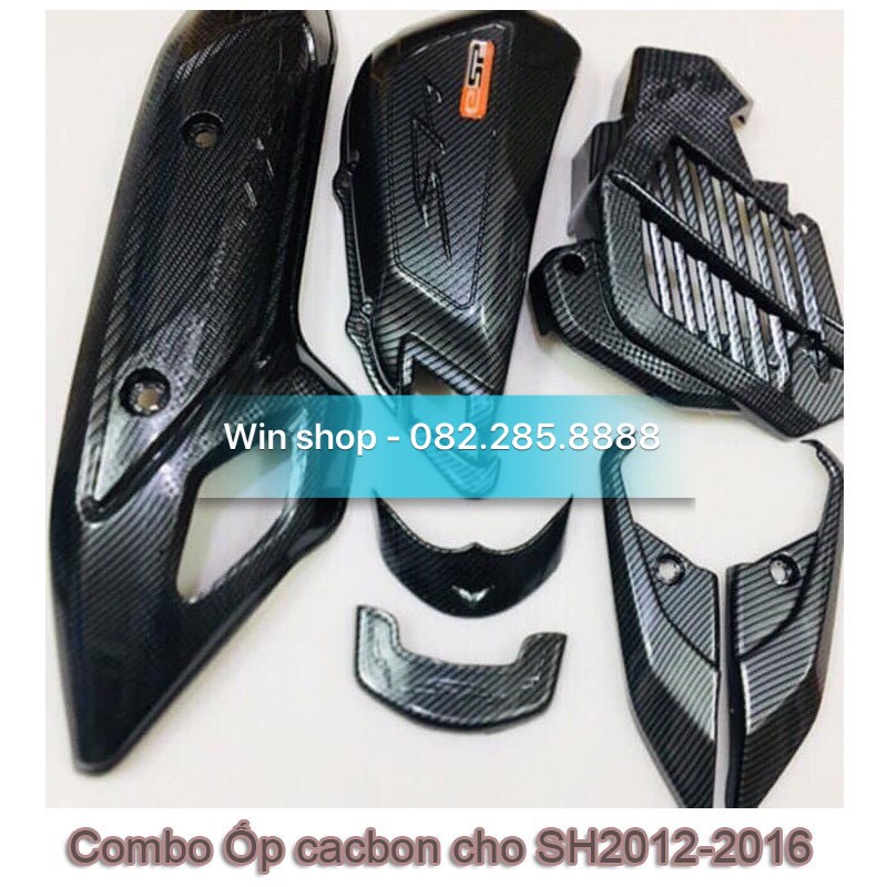 Ốp phụ kiện giành cho SH từ đời 12-16 cacbon đen full bộ ( Có bán lẻ )