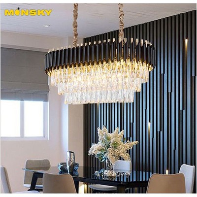 Đèn thả chùm pha lê thả mâm MONSKY MONA phong cách hiện đại trang trí nhà cửa sang trọng (9001)