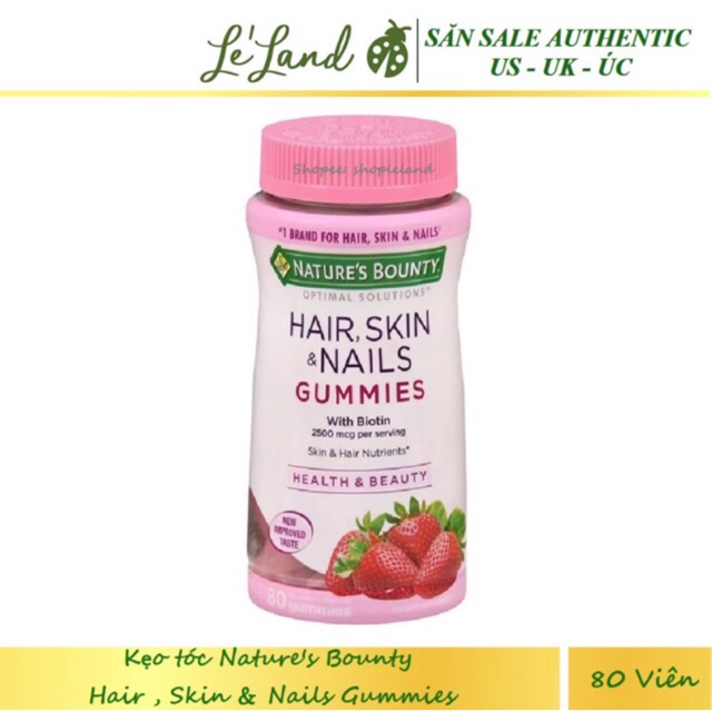 [Mã 77FMCGSALE1 giảm 10% đơn 250K] Bill US - Săn sale 60% - Hair skin Nails & Sleep Gummies Nature's Bounty | BigBuy360 - bigbuy360.vn