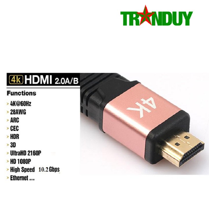 Cáp HDMI 2.0, 4K Dây Tròn 1.5m đến 5m