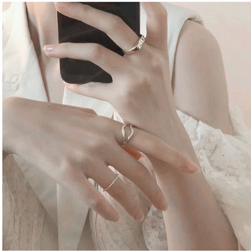 Bộ 3 Nhẫn Xoắn Hàn Quốc Thời Trang Đơn Giản