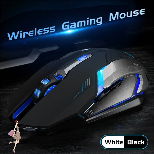 Chuột cơ gaming X7 độ phân giải cao kết nối không dây tích hợp LED nhiều màu sắc có thể sạc pin