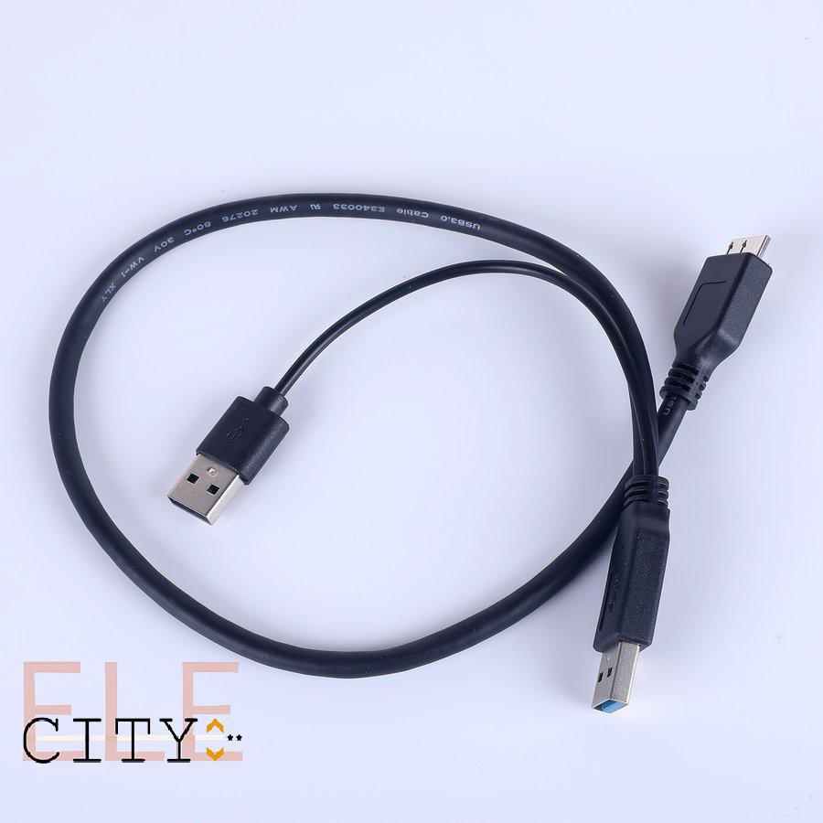 999ele⚡USB3.0 Mobile Hard Disk Data Cable Connection Cable Dual-head USB To Micro-b