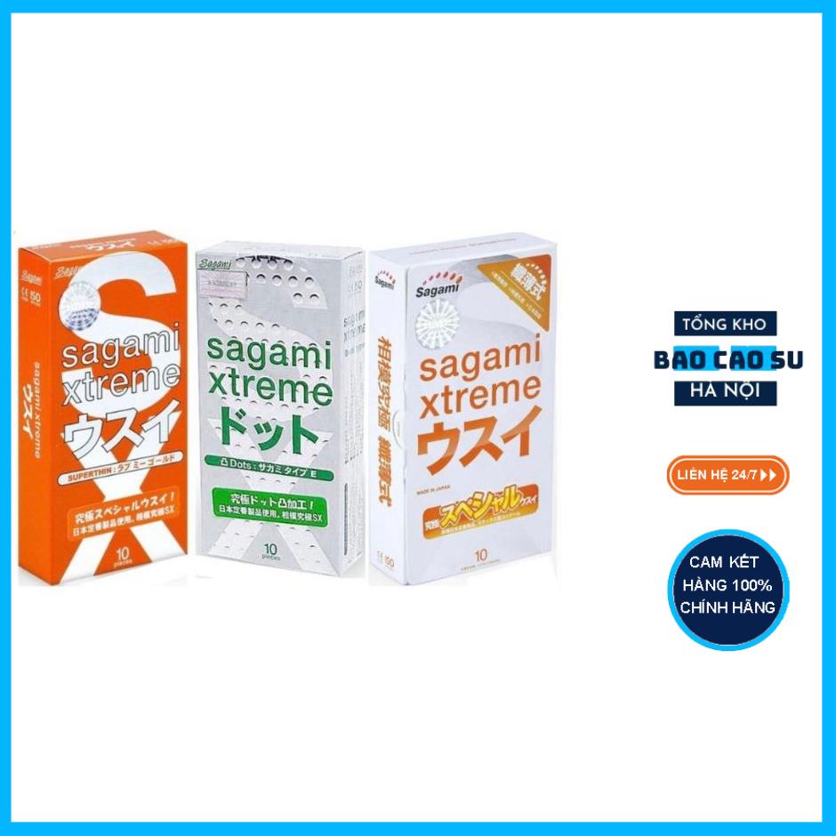 Combo 3 Hộp Bao Cao Su Sagami [COMBO SIÊU RẺ ]  Bao Cao Su Sagami  siêu mỏng. gân gai, co giãn xuất xứ Nhật Bản