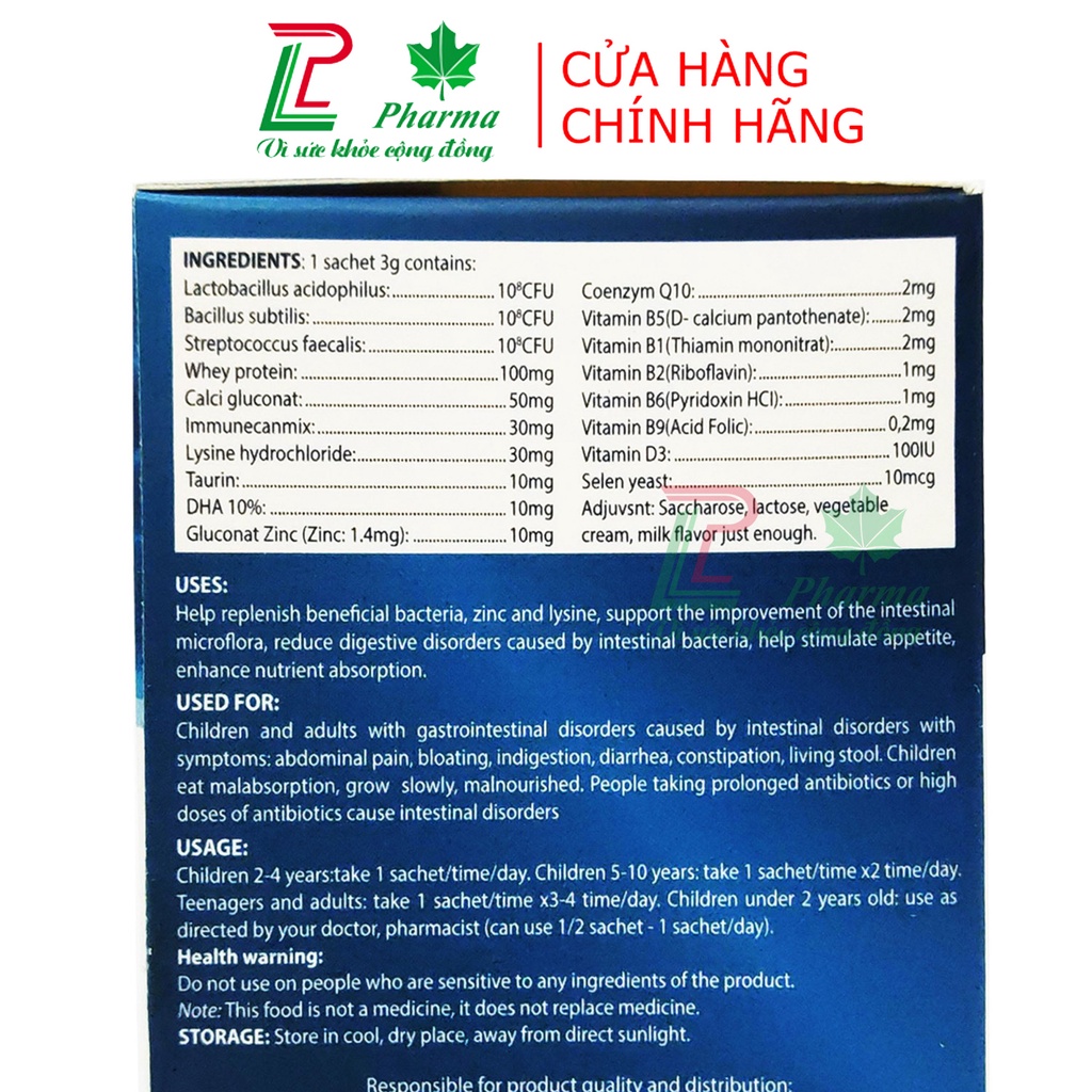 Men tiêu hóa BIOGIN GOLD HADACO - bổ sung lợi khuẩn, kẽm và các vitamin giúp bé ăn ngon, tiêu hóa khỏe