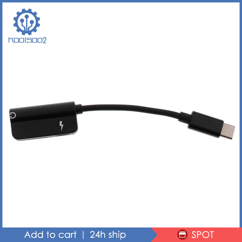 Dây Cáp Sạc Chuyển Đổi 2 Trong 1 Type-C Sang Usb-C 3.5mm Aux