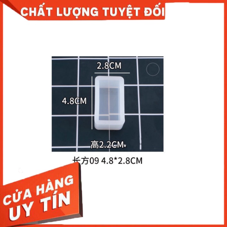 Khuôn silicone tạo khối vuông, chữ nhật làm handmade, đổ keo Epoxy resin