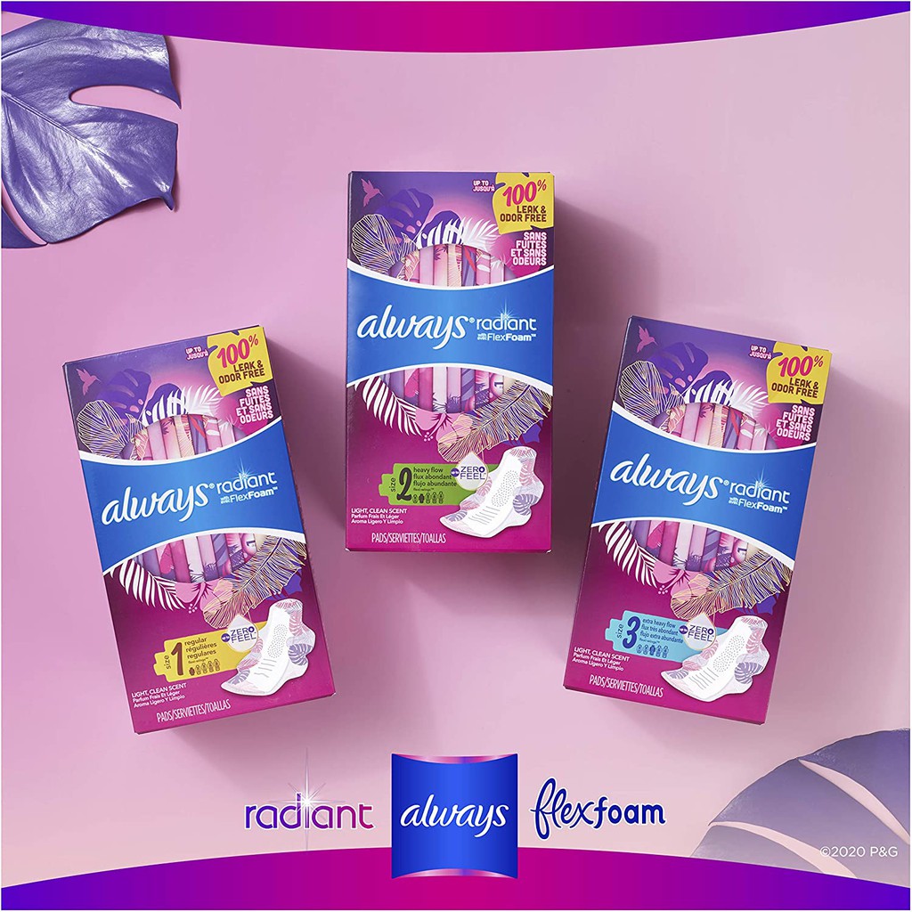 Băng vệ sinh có cánh ALWAYS Radiant Flexfoam