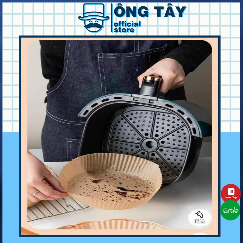 Giấy Set 20 Nến Nồi Chiên Không Dầu Hình Khuôn Bánh Siêu Tiện Lợi - Giảm Thiểu Tối Đa Dầu Mỡ Bán Vào Nồi Chiên