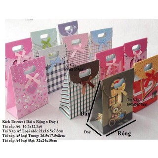 [ ĐỔ SỈ 4k/Cái ] Sỉ 60 Túi giấy đựng quà có nắp - CAO CẤP - ĐỦ SIZE [ ĐỔ SỈ ]
