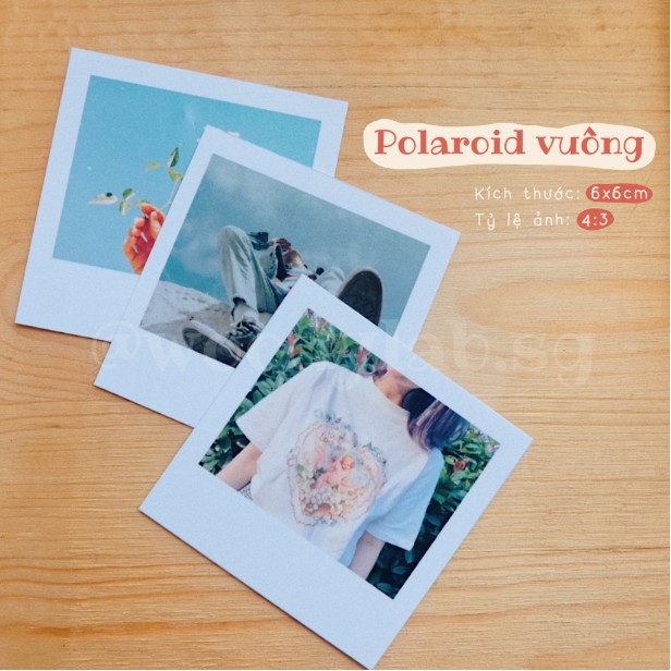 [IN GẤP] In Ảnh Polaroid Vuông nhiều kích thước Giá từ 2k Theo Yêu Cầu