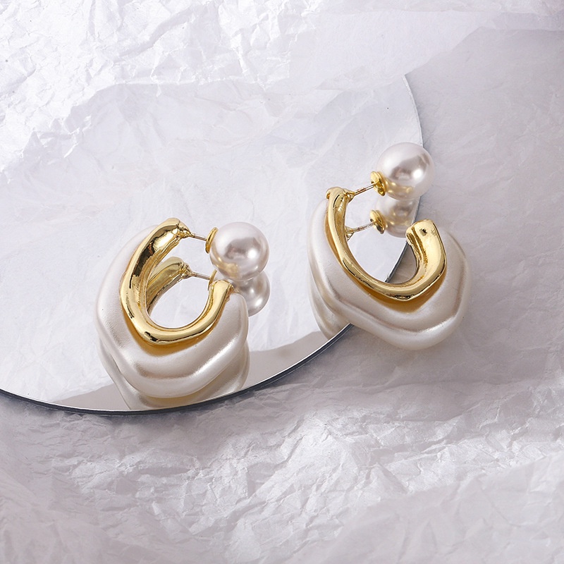 Bông Tai Ngọc Trai Trắng Sang Trọng Thời Trang Cao Cấp