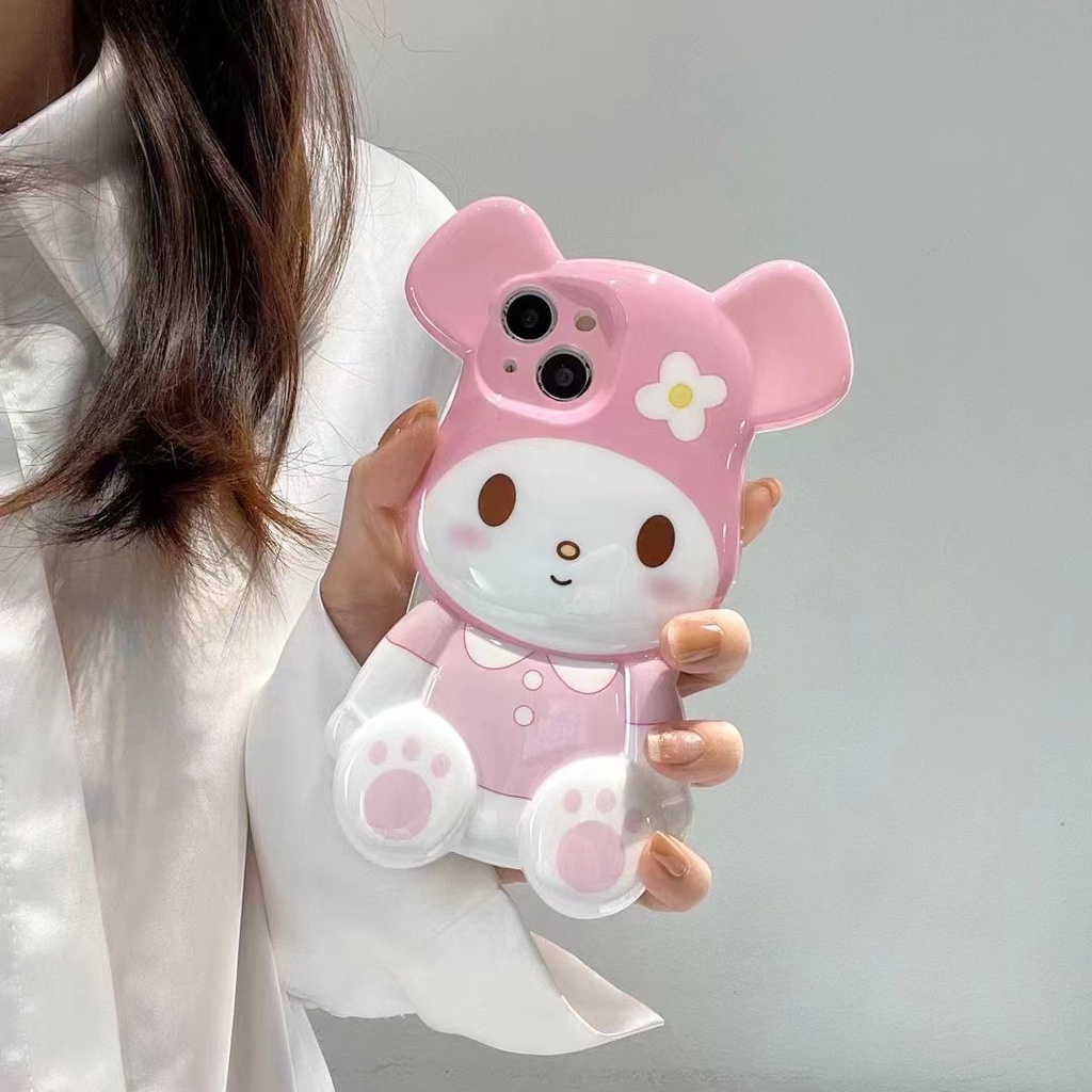 Ốp Điện Thoại Hình Cinnamoroll Kuromi 3D Cho iPhone 14 Pro Max 14 Plus 13 Pro Max 12 Pro Max 11 Pro Max Xs Max XR