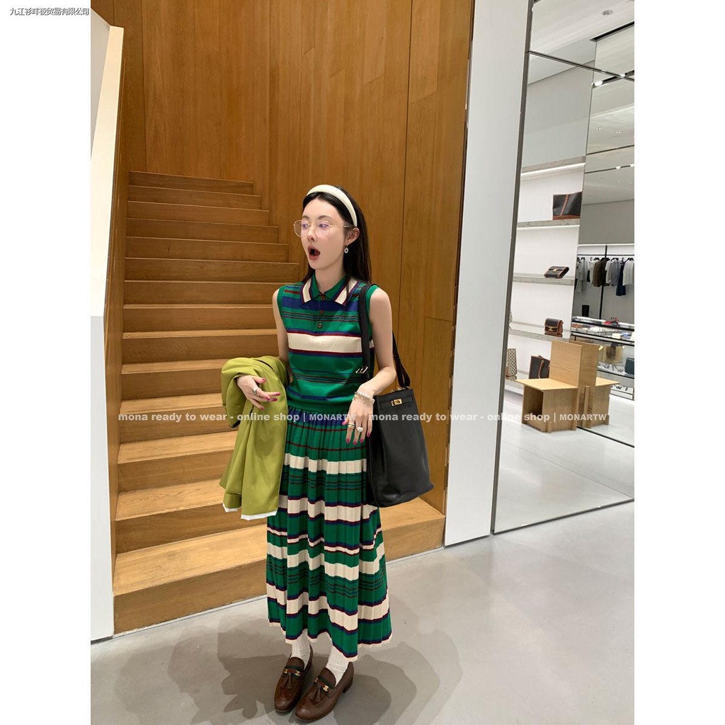 Đầm Thun Ngắn Tay Họa Tiết Sọc Ngang Thời Trang Dành Cho Nữ