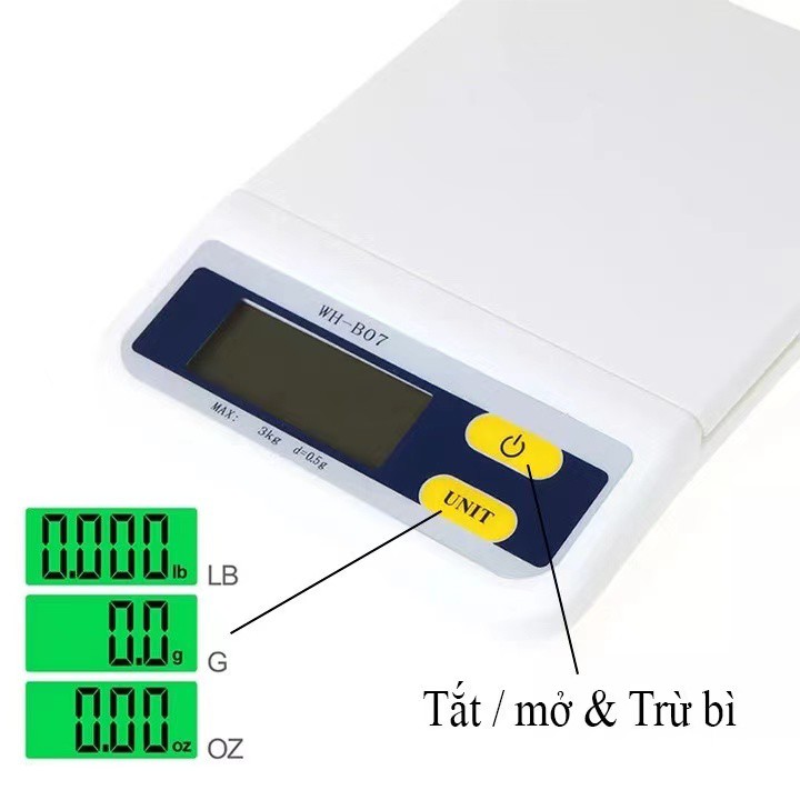 Cân Điện Tử Mini 3kg Cân Nhà Bếp Cân Làm Bánh Cân Tiểu Ly Siêu Chính Xác Bảo Hành 1 Năm Shop QUA B07