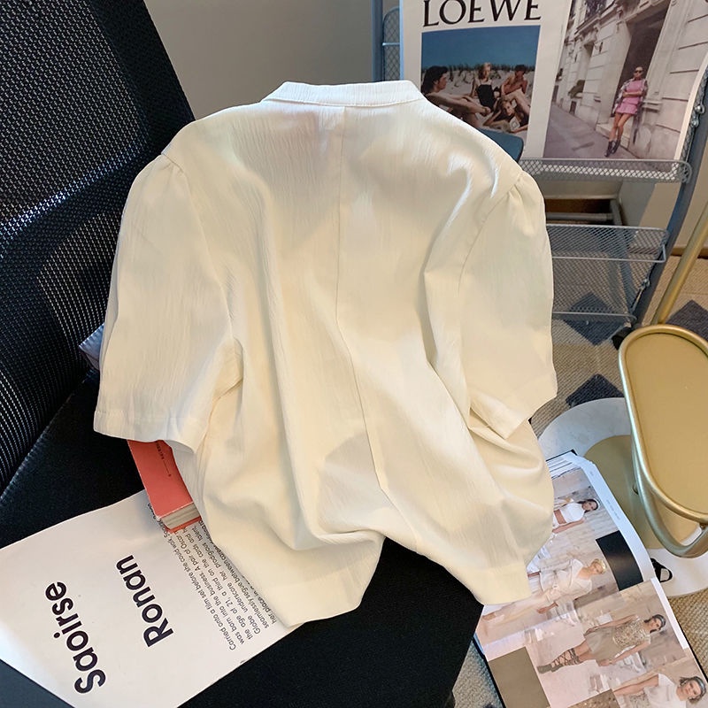 Áo Sơ Mi Cổ Đứng Phong Cách retro Thời Trang Mùa Hè Cho Nữ