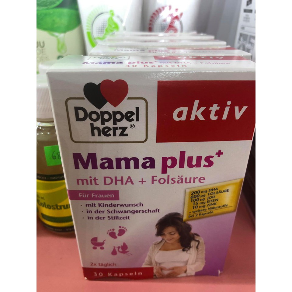 (BILL ĐỨC) VITAMIN BẦU DOPPELHERZ MAMA PLUS DHA 30 VIÊN, HÀNG CHÍNH HÃNG