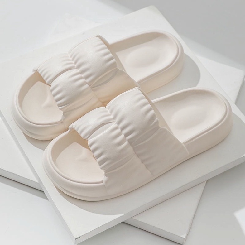 Dép bánh mỳ Ô Vuông Nhún Đế Độn Mang trong nhà đi Chơi Siêu Êm - DL160