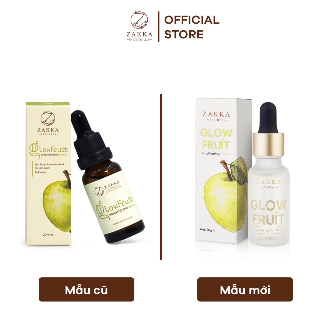 Serum Vitamin C Zakka Naturals Glow Fruit Brightening Dưỡng Trắng Da, Mờ Thâm, Căng Bóng Và Chống Lão Hóa Da 20g | BigBuy360 - bigbuy360.vn