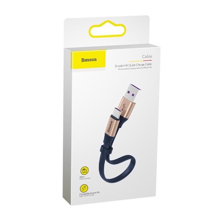 Cáp sạc Baseus 5A USB Type C cho điện thoại Huawei p30 Pro Mate 20 Huawei Xiaomi 8 9