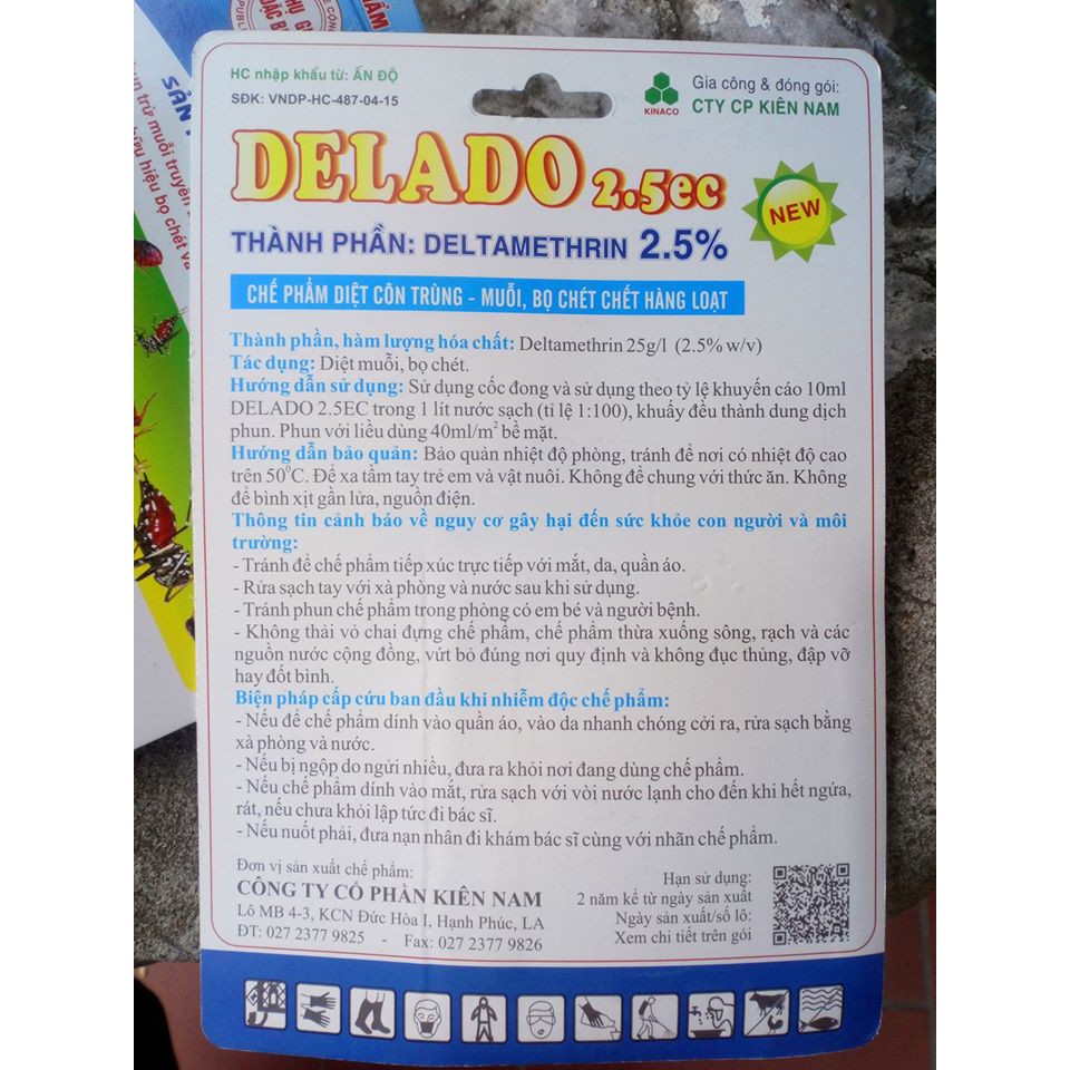 Thuốc diệt ve rận bọ chó ký sinh trên chó mèo Delado 2.5sc diệt ve mạt kí sinh trên vật nuôi