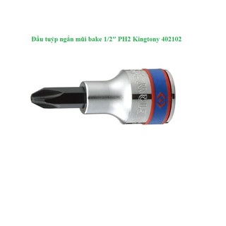 Đầu tuýp ngắn mũi bake 1/2″ PH2 Kingtony 402102