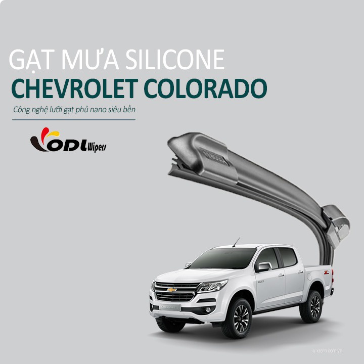 Gạt Mưa Xe Chevrolet Colorado Gạt Mưa Thân Mềm Lưỡi Silicone Phủ Nano Siêu Sạch