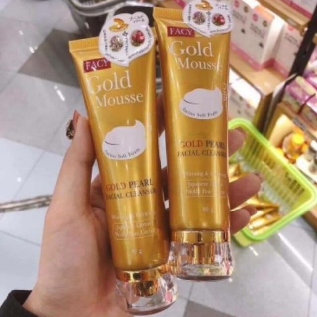 Sữa Rửa Mặt Tạo Bọt FACY GOLD MOUSSE PEAL Facial Cleanser 80g - Thái Lan