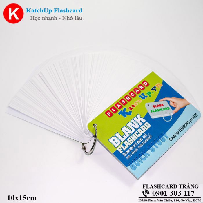 Flashcard Trắng 10×15