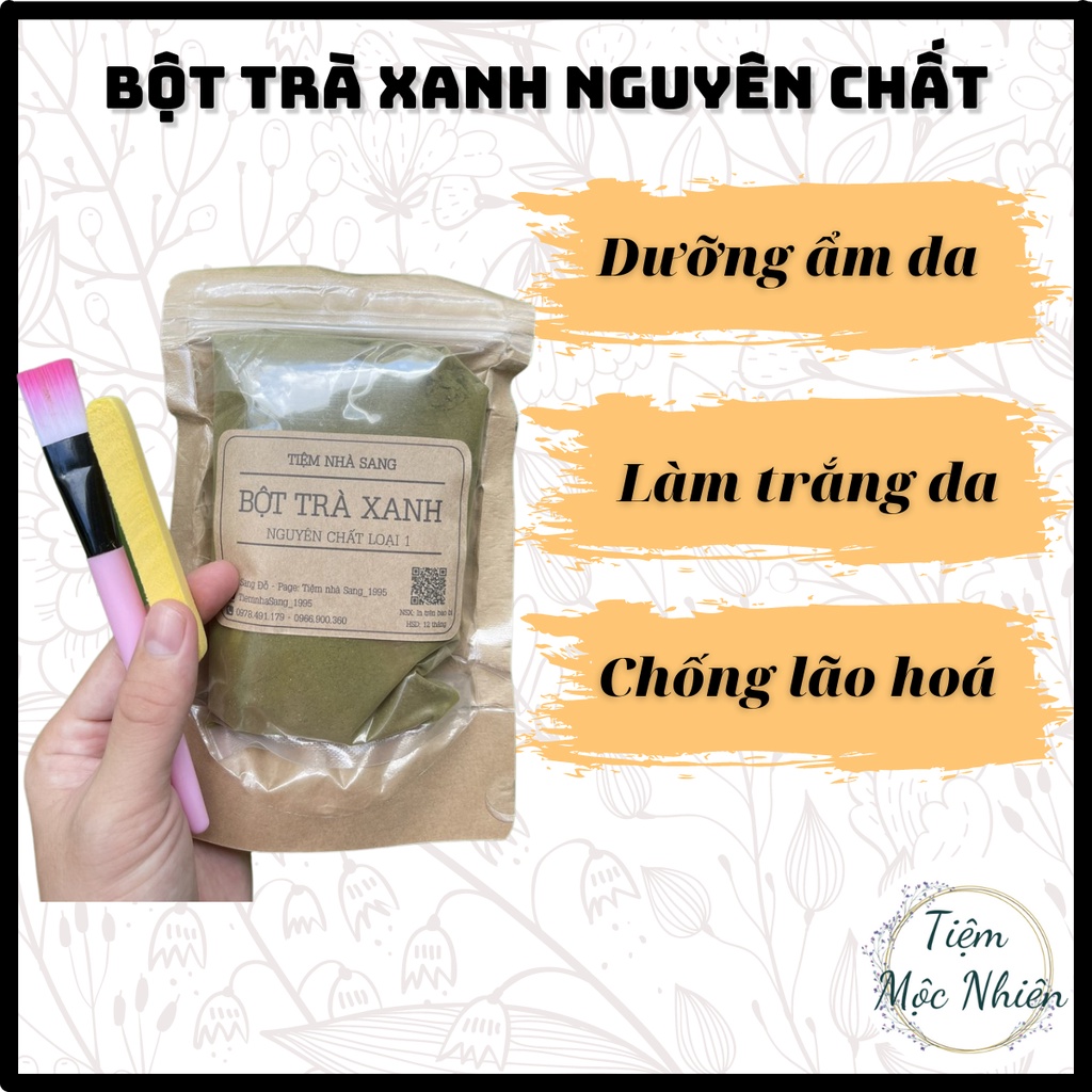 - Bột Trà Xanh 💥100% NGUYÊN CHẤT💥 Dưỡng ẩm da, Bật tone trắng da, Chống lão hoá