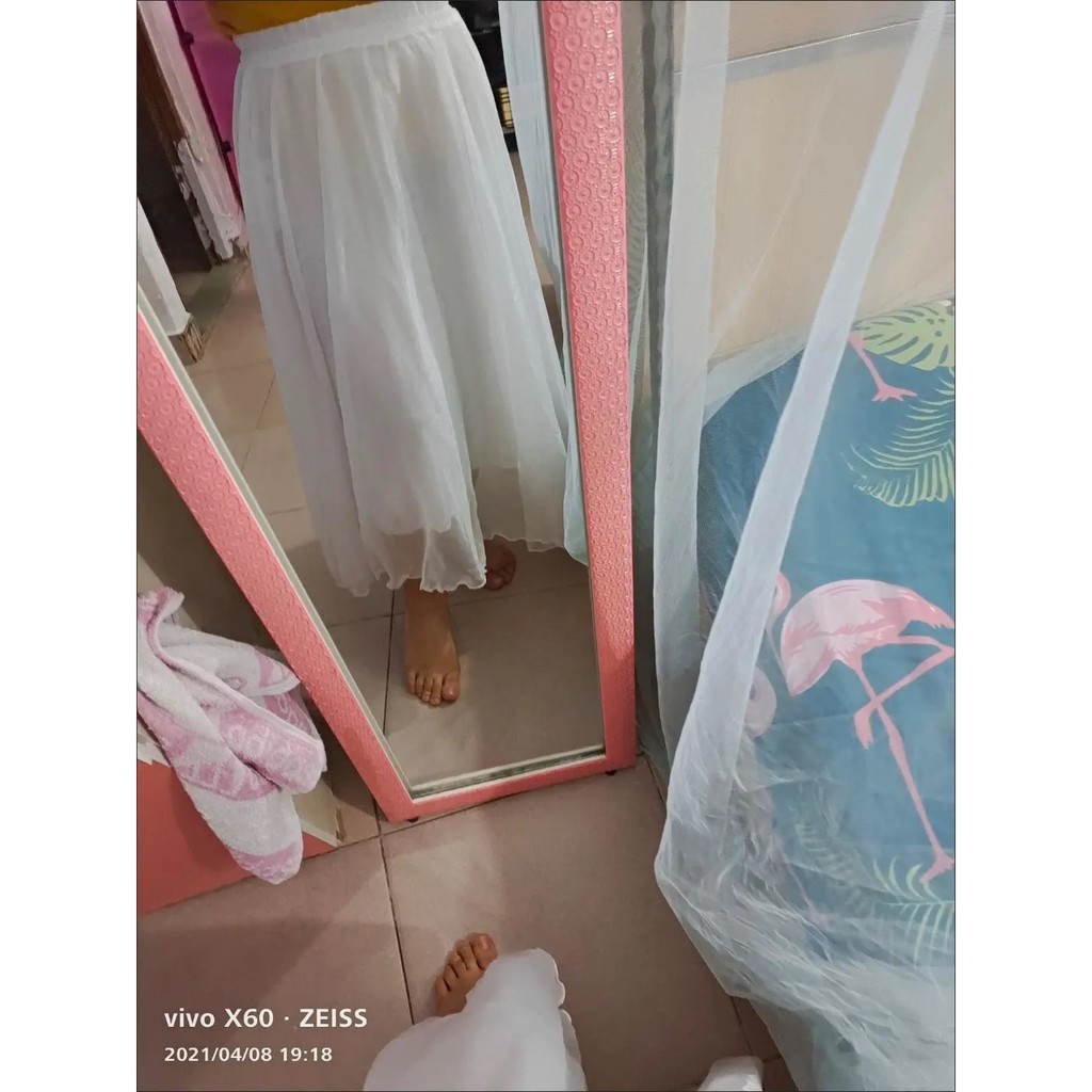 ♥️Chân Váy Voan Xoè 2 Tầng 80cm4 Màu
