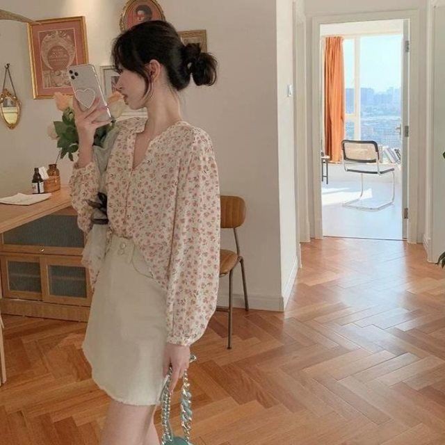 Áo Sơ Mi Chiffon Tay Rộng Kiểu Hàn Quốc Thiết Kế Xinh Xắn Cho Nữ | BigBuy360 - bigbuy360.vn