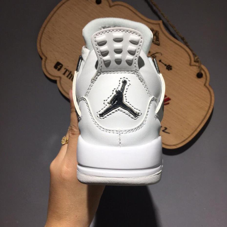 Giày thể thao  sneaker Jodan 4  trắng phong cách lịch lãm (full box)
