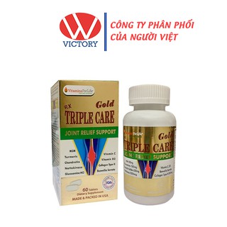 Viên Dưỡng Khớp Triple Care Gold (Hộp 60 Viên) - Giải Pháp Cho người Bị Thoái Hóa Khớp - Victory Pharmacy